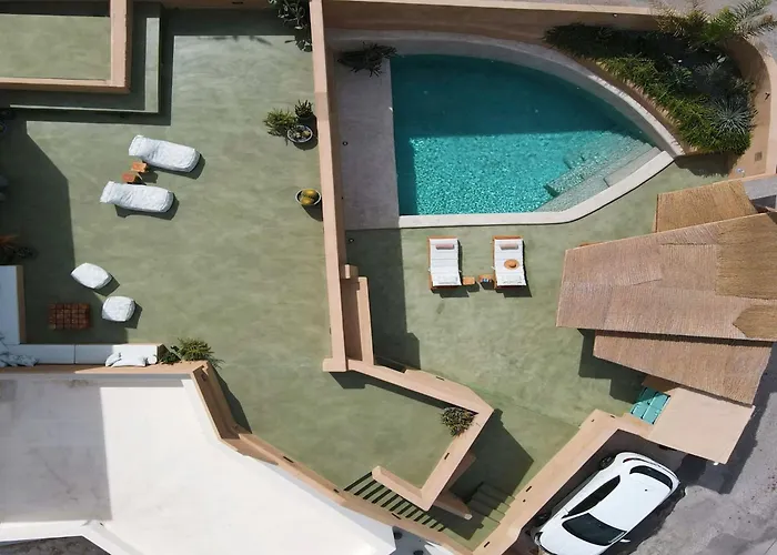 Villa Luxury Santorini Potamos Luxury House 2 Bedrooms Private Pool Éxo Goniá